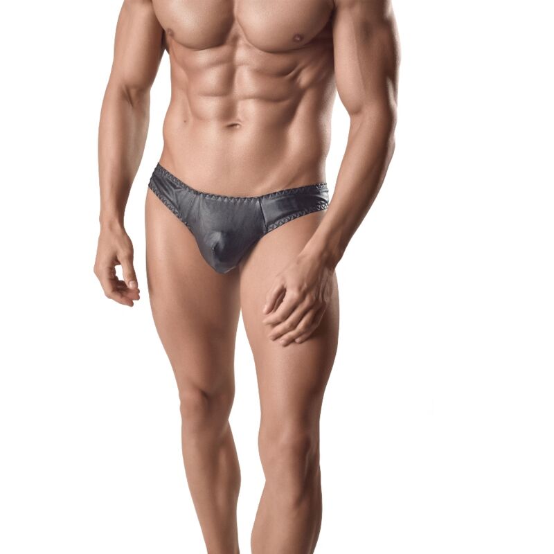 This image features a confident male model wearing the Anais Men - Ares String thong, designed for both appeal and comfort. The thong is crafted from a combination of leather and mesh, providing a sleek and sexy look. This image features a confident male model wearing the Anais Men - Ares String thong, designed for both appeal and comfort. The thong is crafted from a combination of leather and mesh, providing a sleek and sexy look.2